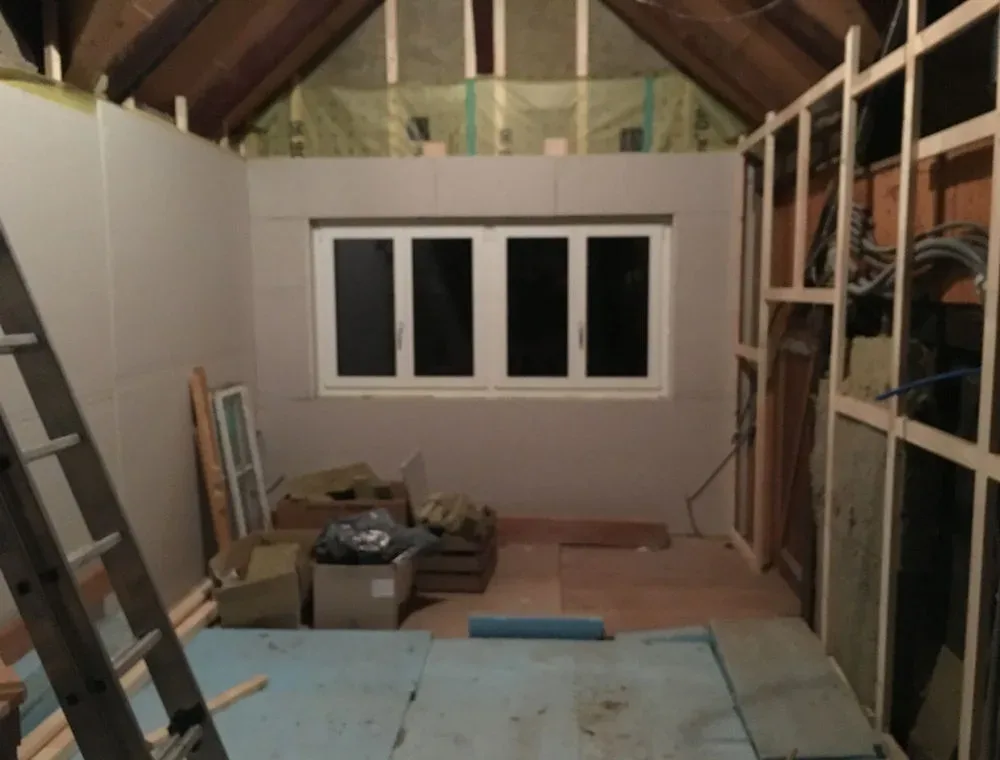 Fenster montiert im Umbauprojekt